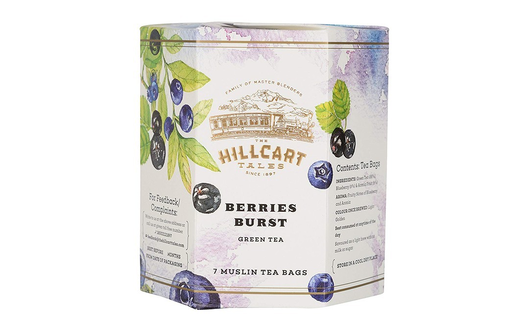 The Hillcart Tales Berries Burst Green Tea   Box  7 pcs